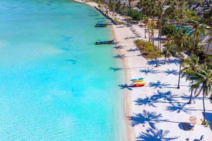 Romantic beach sunset